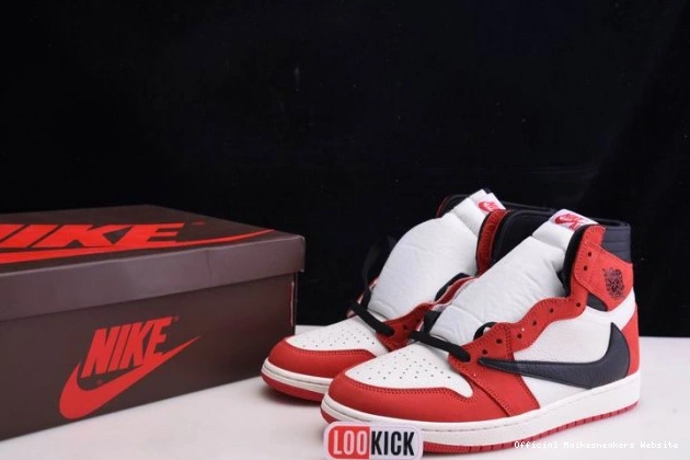 Official Maikesneakers AIR 1 OG CD4487 JORDAN 100(RED) - SCOTT X HIGH TRAVIS RETRO 0807
